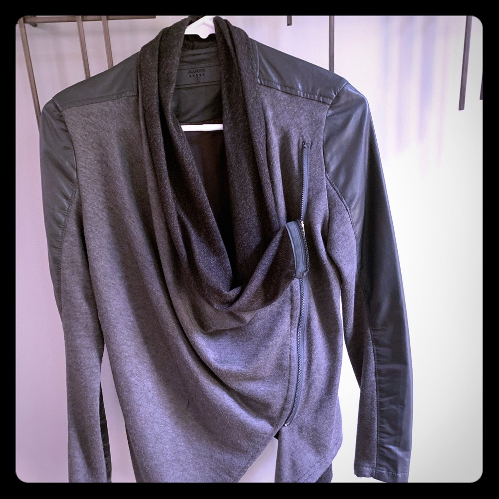 Grey sweatshirt jacket
